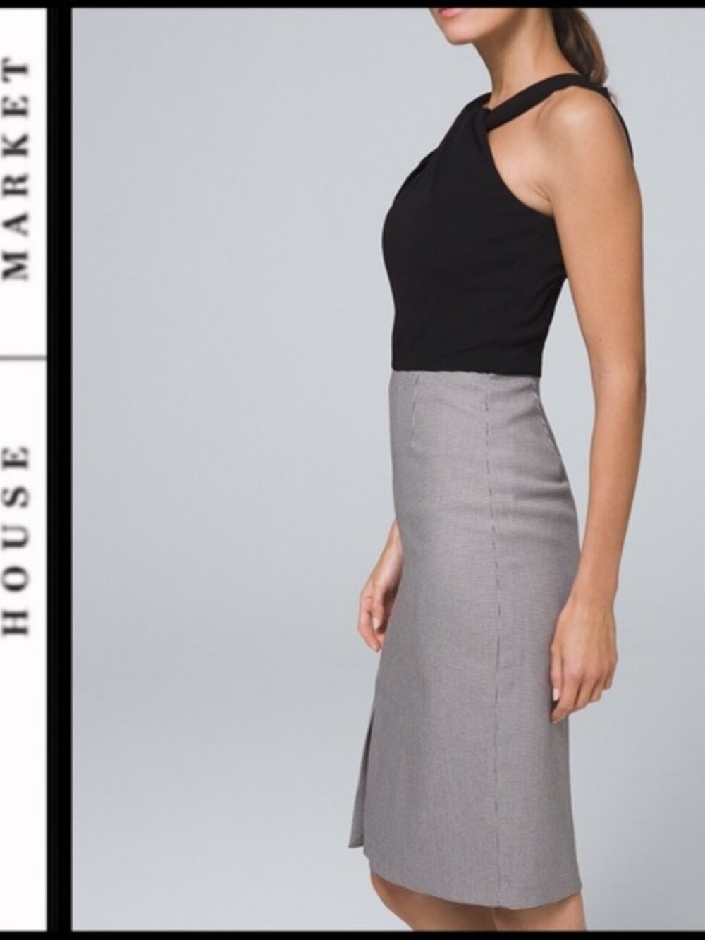 WHBM Mixed Media Stealth Dress 4p